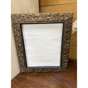 Ornate Floral Picture Frame Antique Gold Art Nouveau Style 10x8